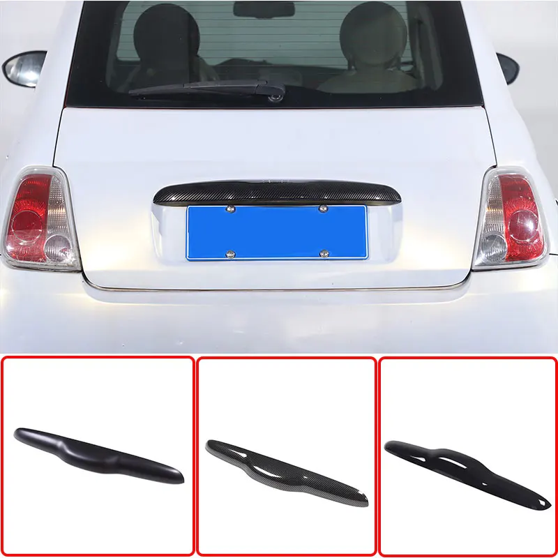 

For Fiat 500 2010-2023 ABS carbon fiber style tailgate trim cover stickers exterior molding accessories