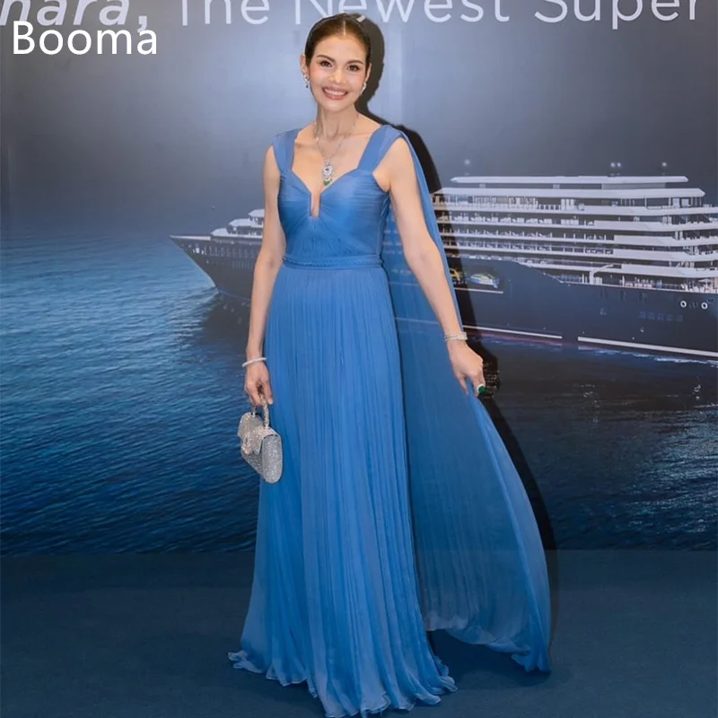 

Booma A-Line Simple Blue Evening Dresses Spaghetti Strap Sleeveless Formal Dresses for Women Elegant Prom Gowns Custom Made 2025