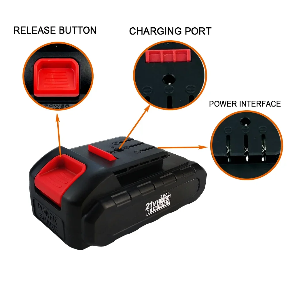 Bateria recarregável de íon de lítio da bateria 3000mAh de 21V para a bateria elétrica da ferramenta de Dayi