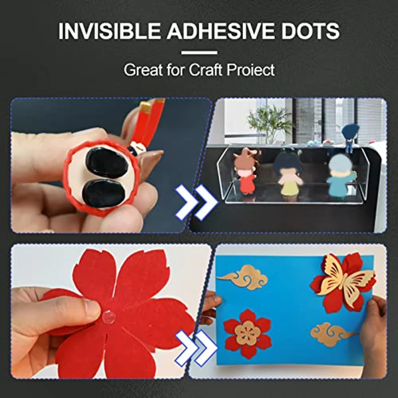 1000 Piece Clear Double Sided Adhesive Dots Dots Scrapbook Poster Sticky Dots Round For Balloon Tape And Adhesive