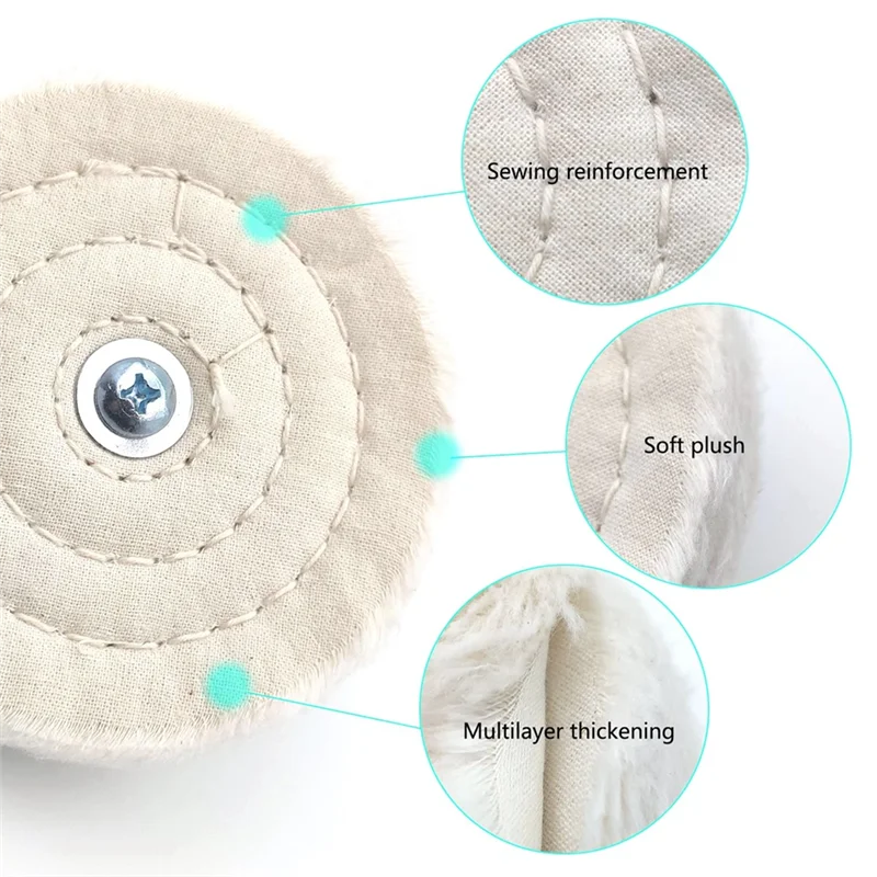 

AEE4-Wheel Shaped Polishing Tool Polishing Wheel Kits For Drill Buffing Pad For Metal Aluminum Stainless Etc