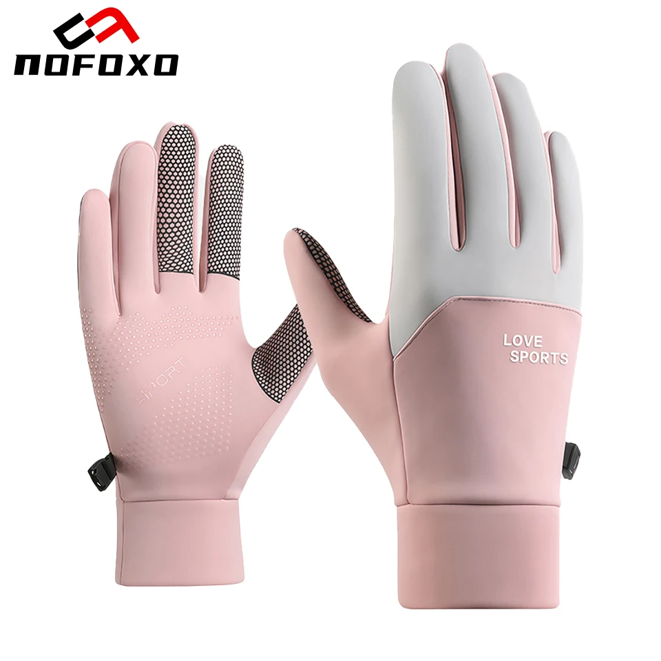 

NOFOXO новые зимние перчатки для женщин и мужчин ветрозащитные теплые перчатки с сенсорным экраном морозостойкие термофлисовые водонепроницаемые уличные велосипедные перчатки
