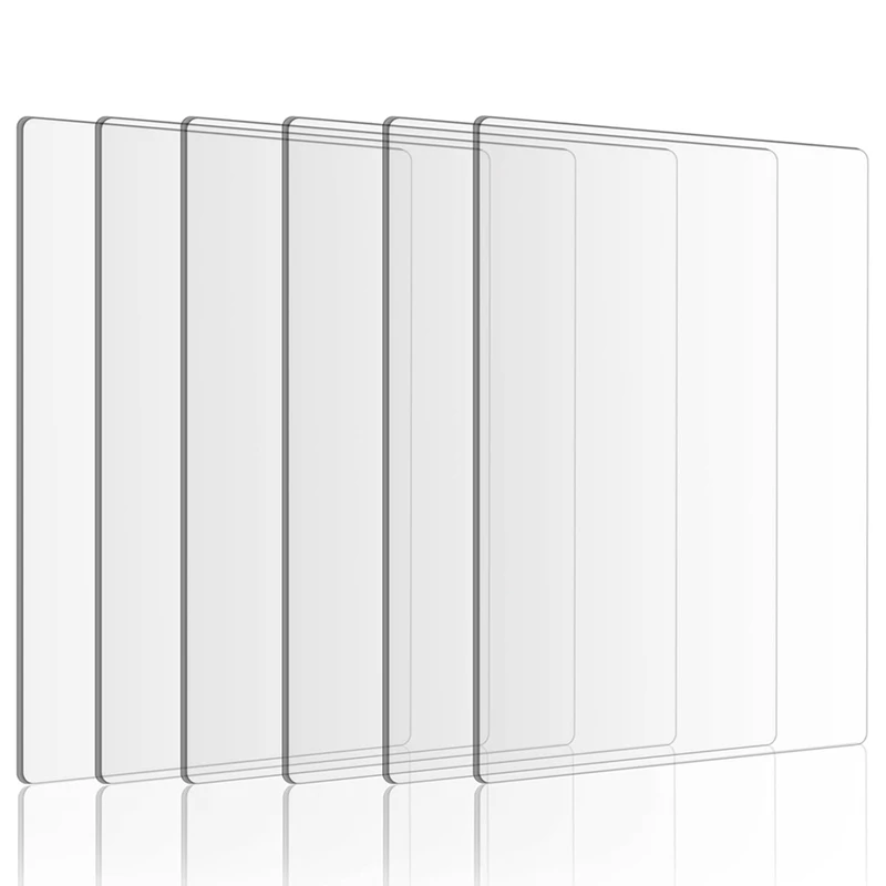 

6 Pieces Clear Acrylic Cutting Pads 8.7 X 6.1 Inches Clear Cutting Plate Acrylic Cutting Pads For Embossing Crafting