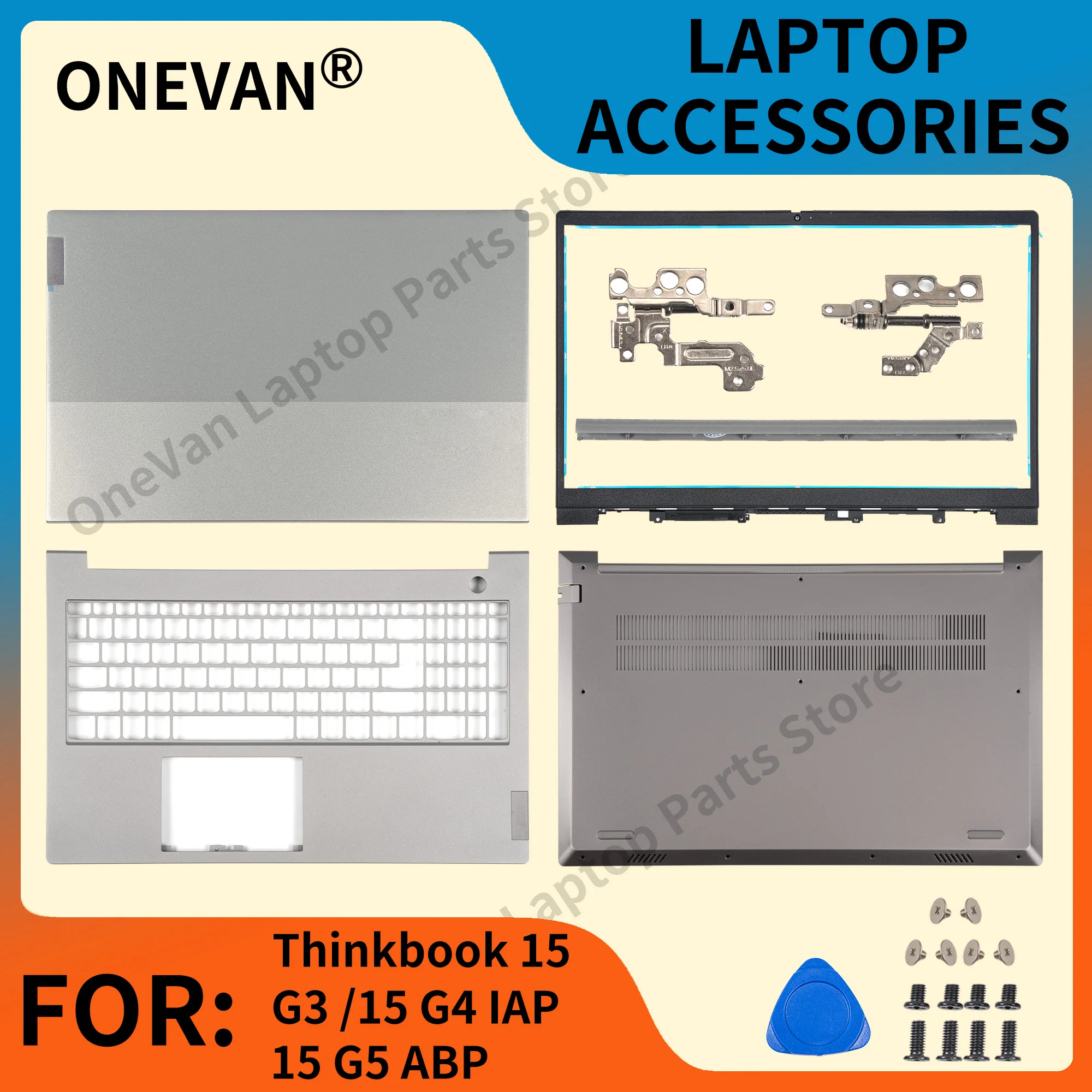 New Original Case For Lenovo Thinkbook 15 G3 /15 G4 IAP/15 G5 LCD Back Lid Cover/Bezel/Hinges/Hinges Cover/Palmrest/Bottom Case