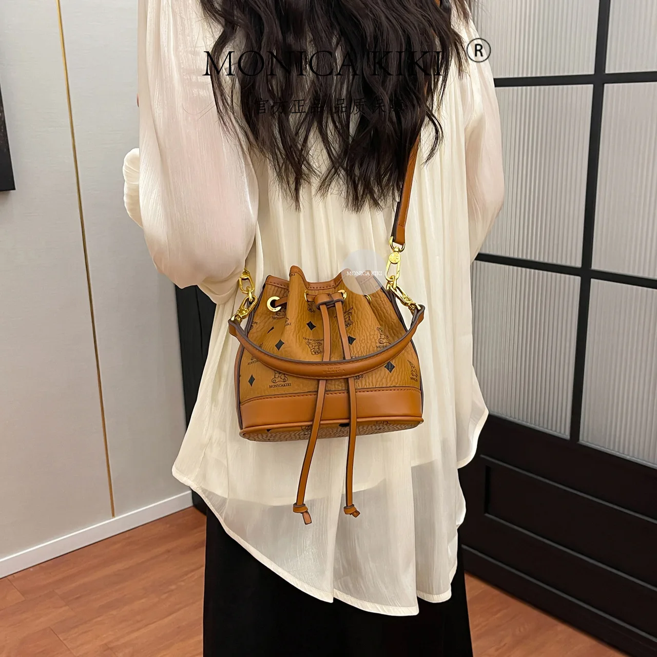 

Сумка-ведро на шнурке 2025, коричневая женская сумка через плечо, универсальная сумка-тоут «день-ночь», минималистичная сумка-слинг, текстурированная