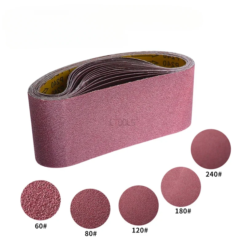 10pc/set Sand Belts Sandpaper for Tank Surface Sanding Belt Machine 60/80/120/180/240grits Wood Polishing Annular Abrasive Bands