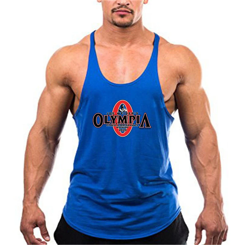 Summer Bodybuilding Sports Stringer Singlets Workout Wear Round Neck Loose-fit Men's Fitness Vests Unisex Casual Gym Tank Tops image 4