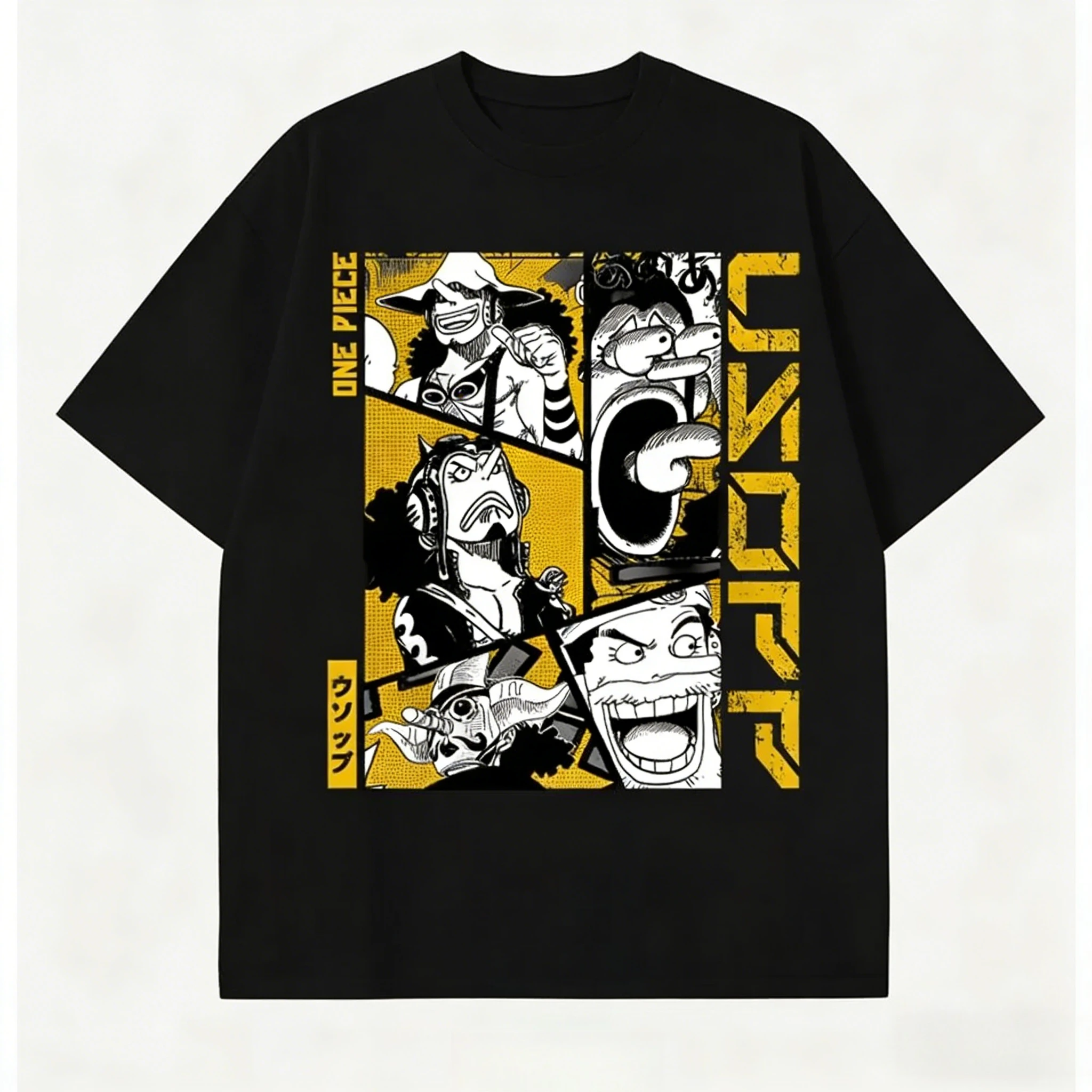 قطعة واحدة للرجال والنساء 2026 صيف جديد أنيمي Harajuku مطبوعة الأمريكية العصرية عادية الوالدين والطفل قصيرة الأكمام #2