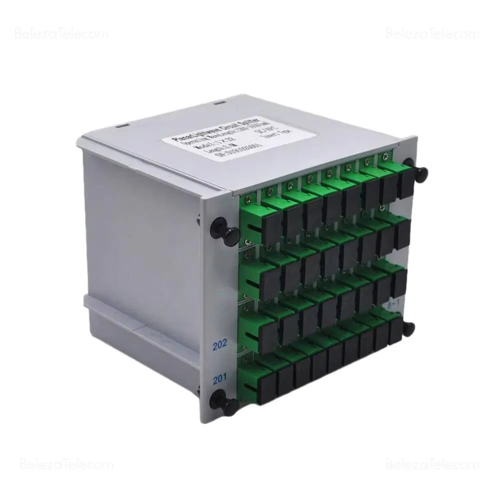 Free Ship 1*32 SC/APC Fiber Optic Splitter 1x32 Optical PLC Splitter Cassette Box Card Inserting Type Optical FTTH PLC Splitter