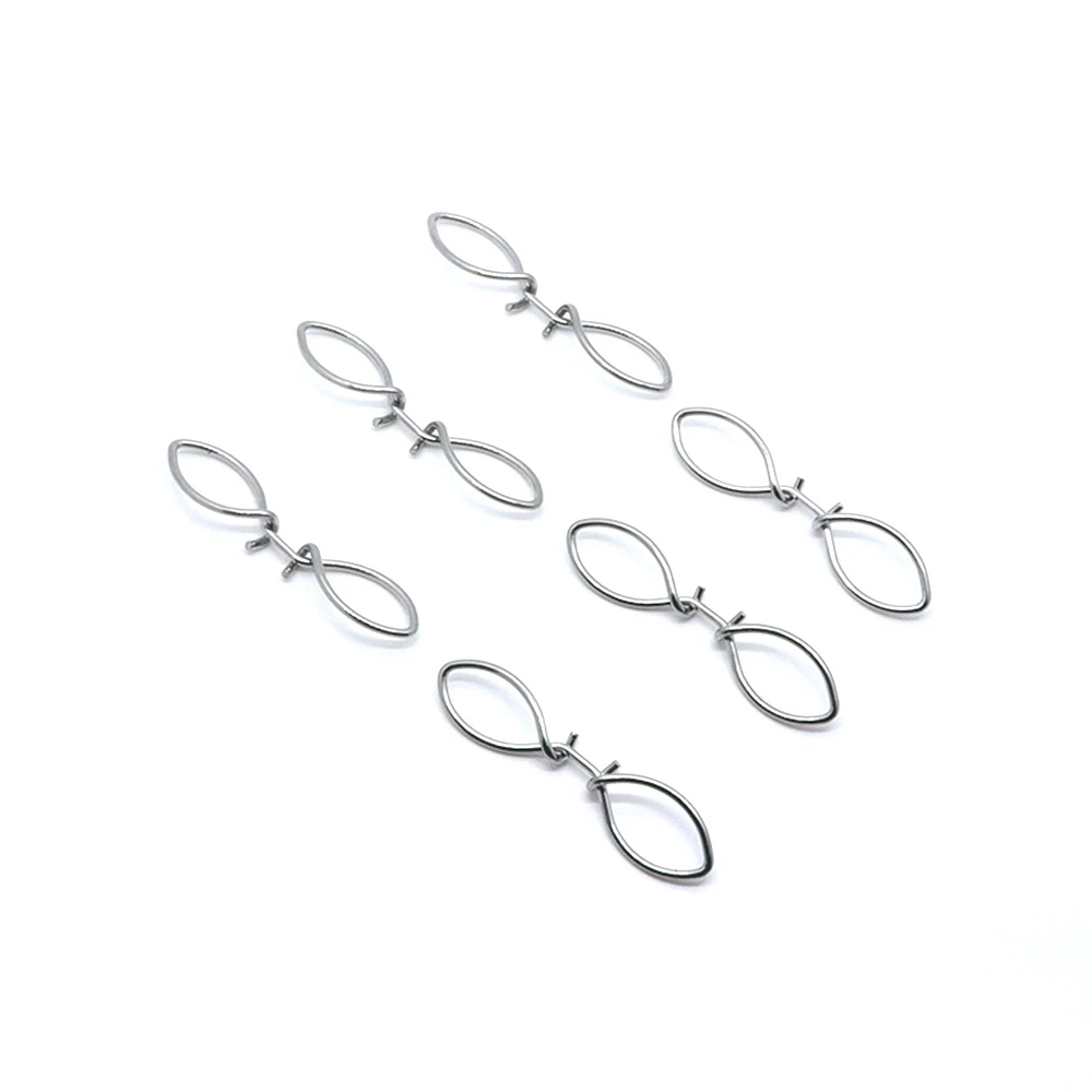 1000Pcs Stainless Steel Connector Fishing Fast Snap Clips Fishing Swivels Snaps Pin Swivel Rolling Snap Quick Connection Pesca