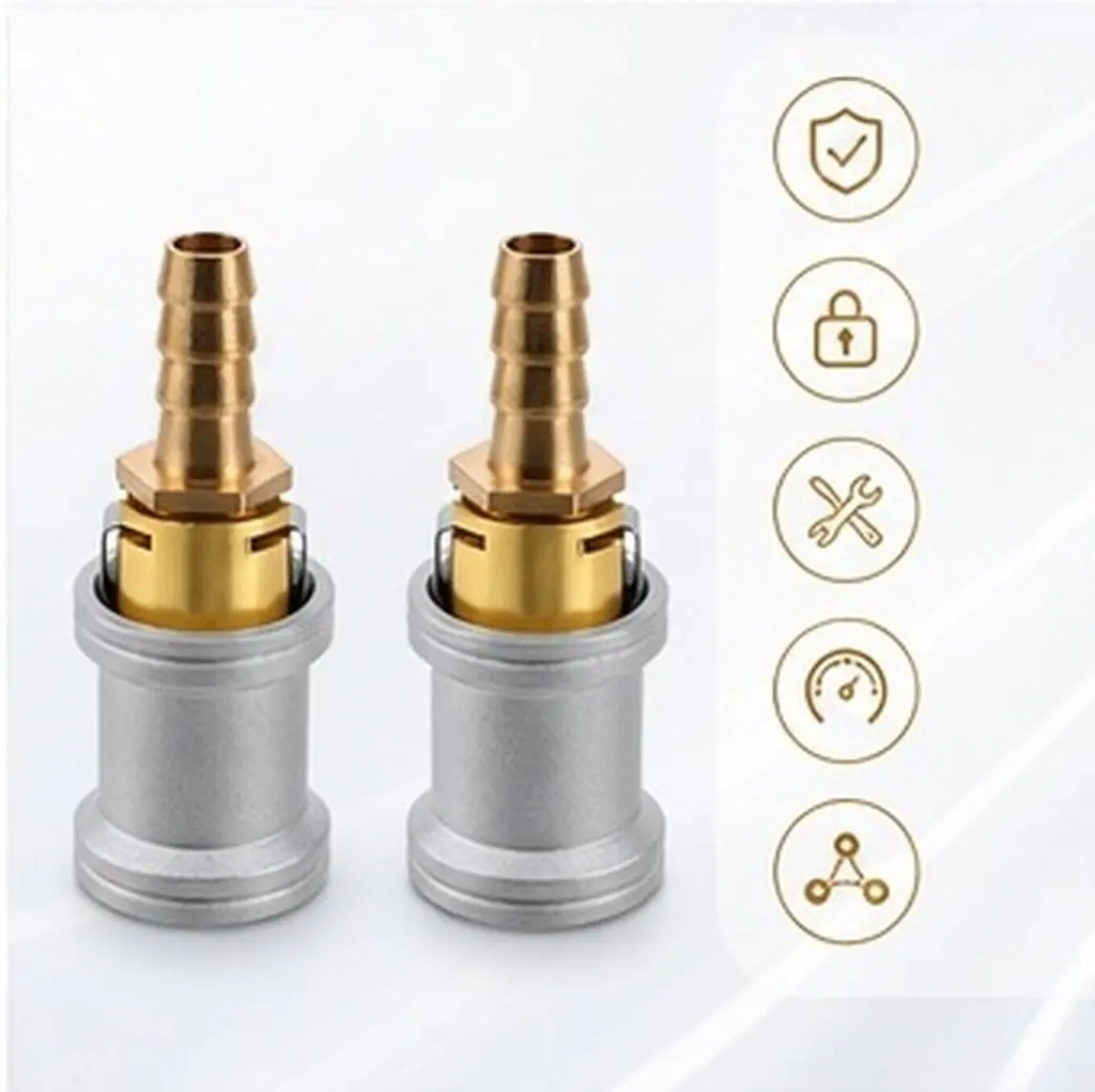 2Pcs Self Locking Tire Air Chuck For Car Tire Inflation Auto Mechanic Inflator Adapter Self-locking Nozzle Quick