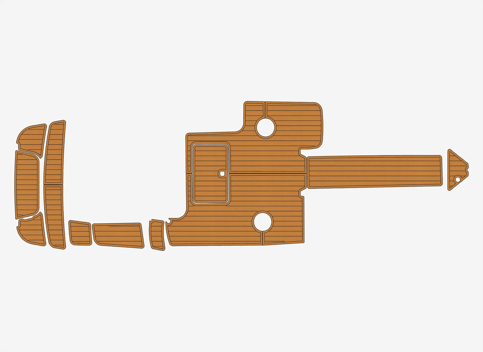 

2011-2014 Cobalt 232 WSS 1/4" 6mm EVA foam Non-Slip PVC Teak Decking marine Mat seadek aqua carpet Marine Floor