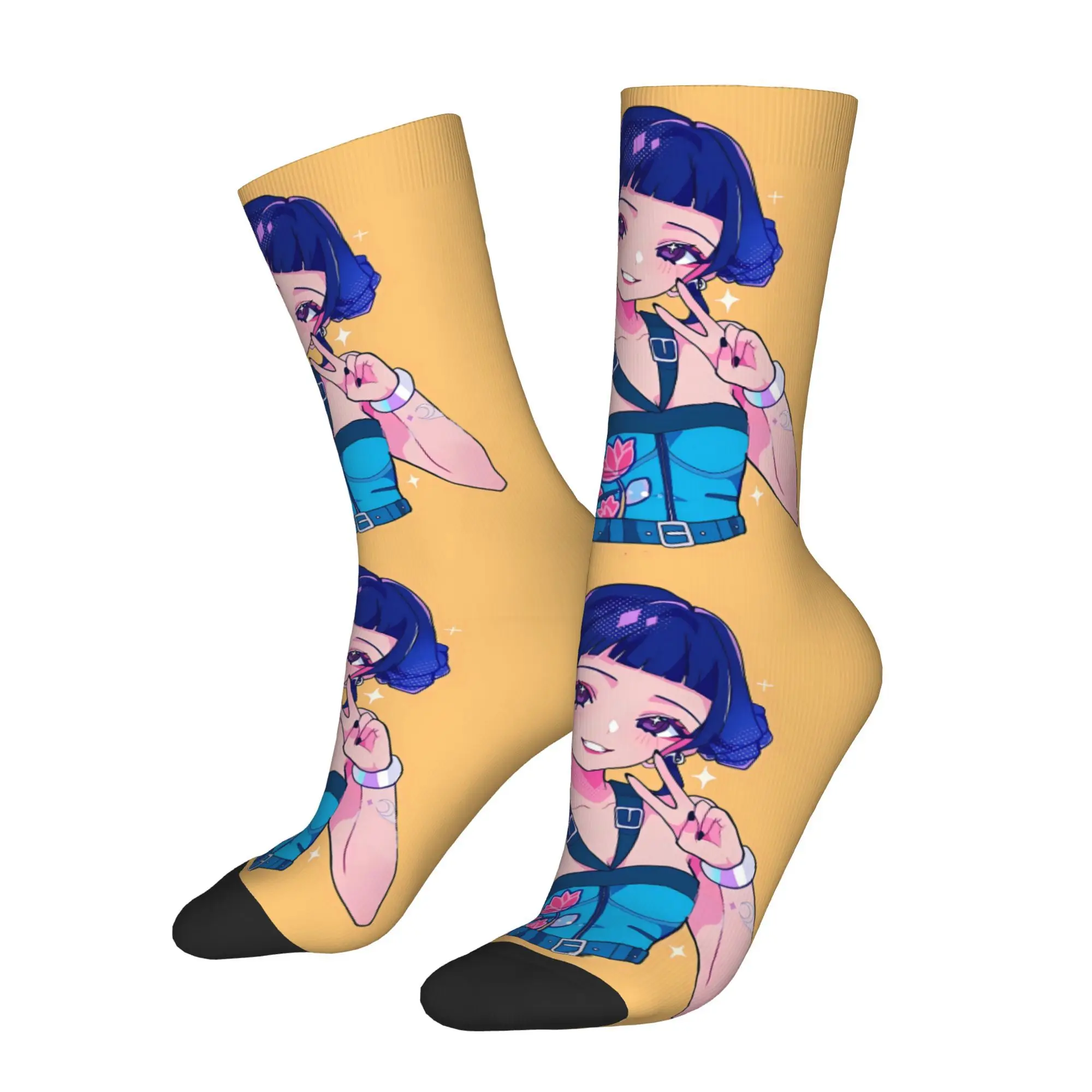 

K POP Huntrx мультфильм KPop охотники на демонов аниме носки с принтом мужские модные полиэстеровые носки