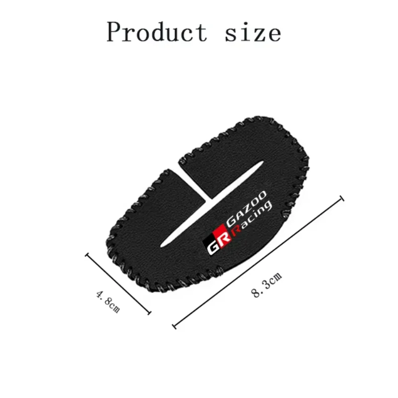 2pcs PU Leather Car Seat Belt Buckle Clip Cover Protector Anti-Scratch Case For Toyota GR Gazoo Racing RAV4 C-HR Yaris
