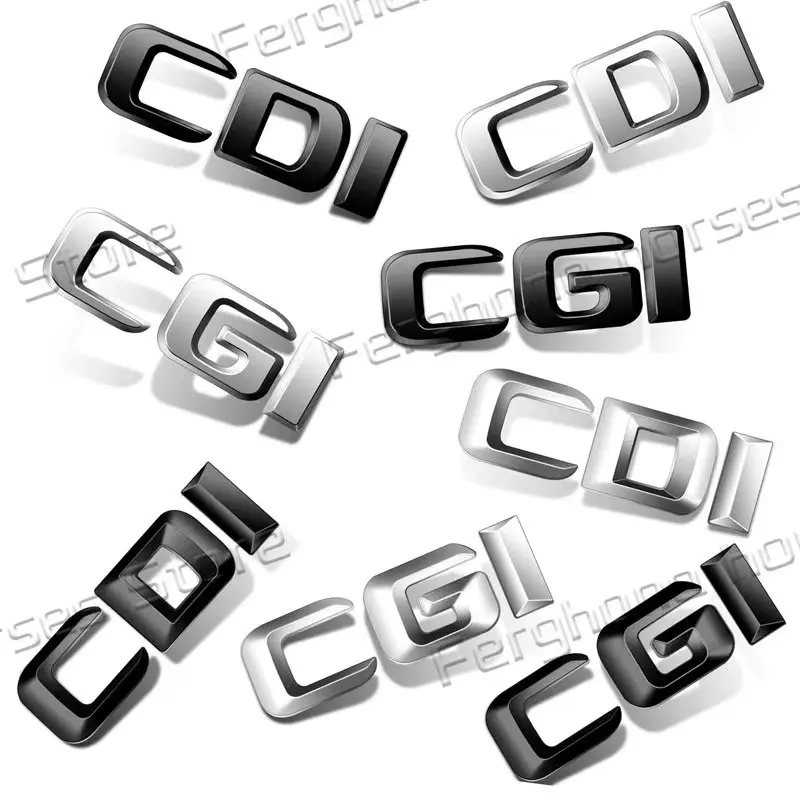 3D ABS plástico CGI CDI Logo guardabarros lateral del coche pegatina del maletero trasero para Mercedes Benz W213 W204 W205 W207 S350L E260L C200 GLA CLA
