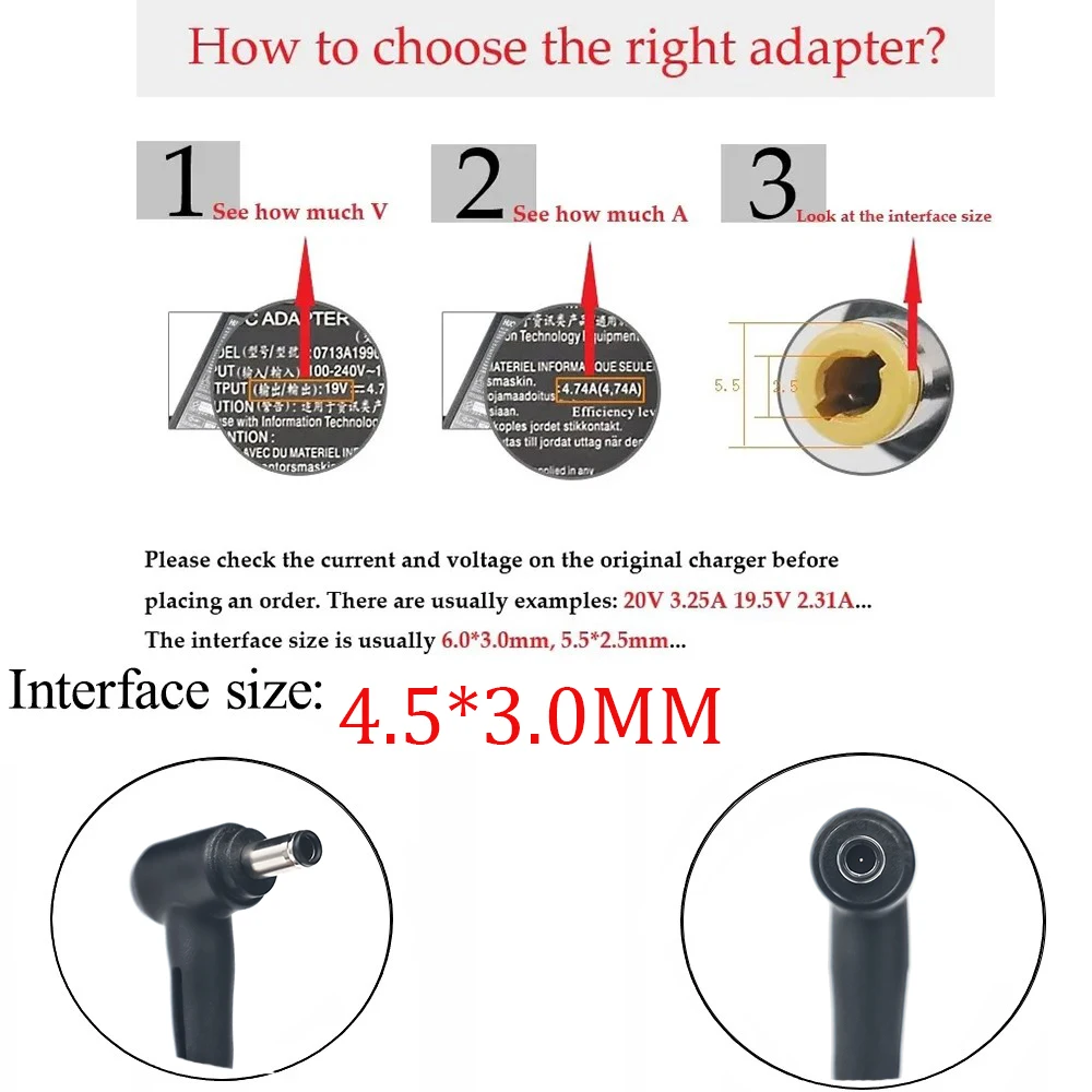 Imagem -06 - Adaptador ac Carregador Portátil para Asus Tuf Gaming X571l F571g F571l Vx60g Fonte de Alimentação 20v 7.5a 150w Adp150ch b 4.5*3.0 mm