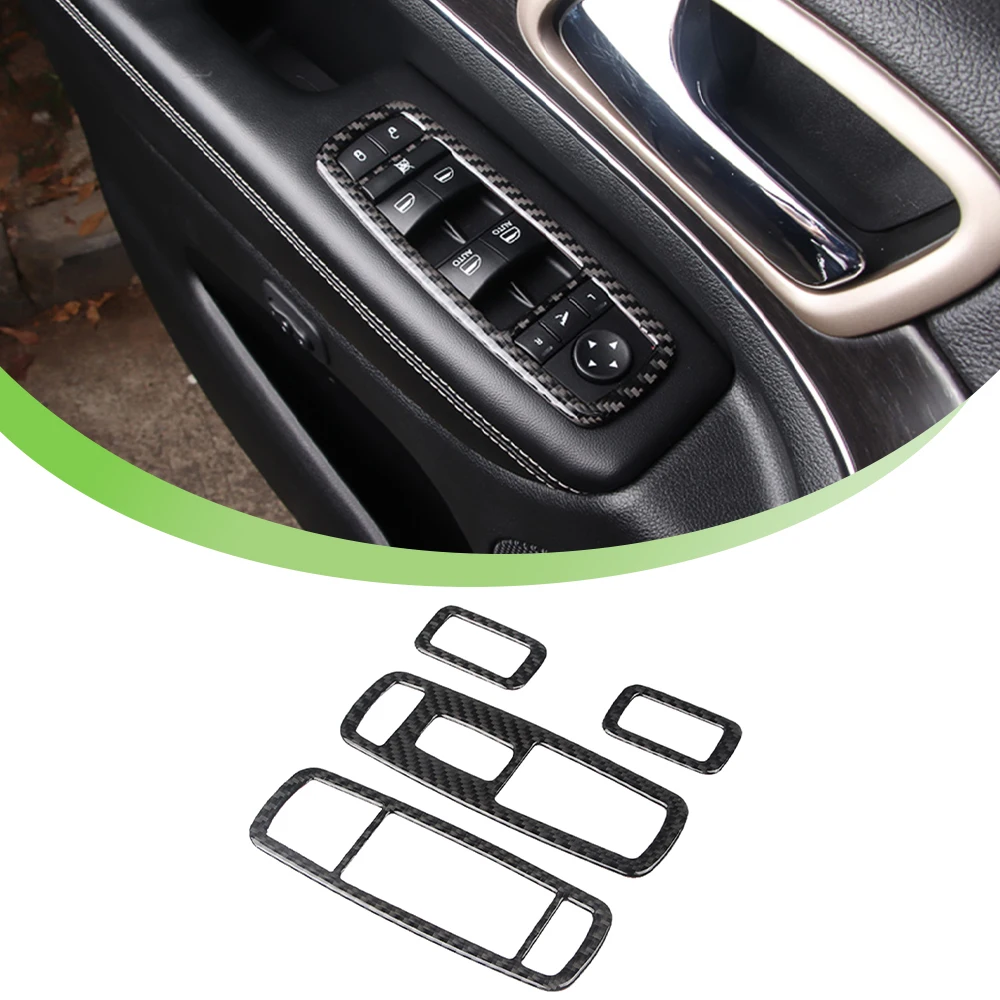 Car Window Lift Button Panel Decoraion Cover Trim for Jeep Grand Cherokee 2011-2019 2020 2021 2022 2023 Interior Accessories