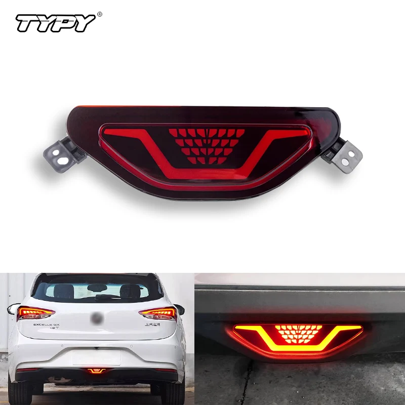

TYPY Car Rear Bumper Reflector Brake Light For Chevrolet Monza 2019 2020 2021 2023 2024 LED Warning Fog Lamp driving light