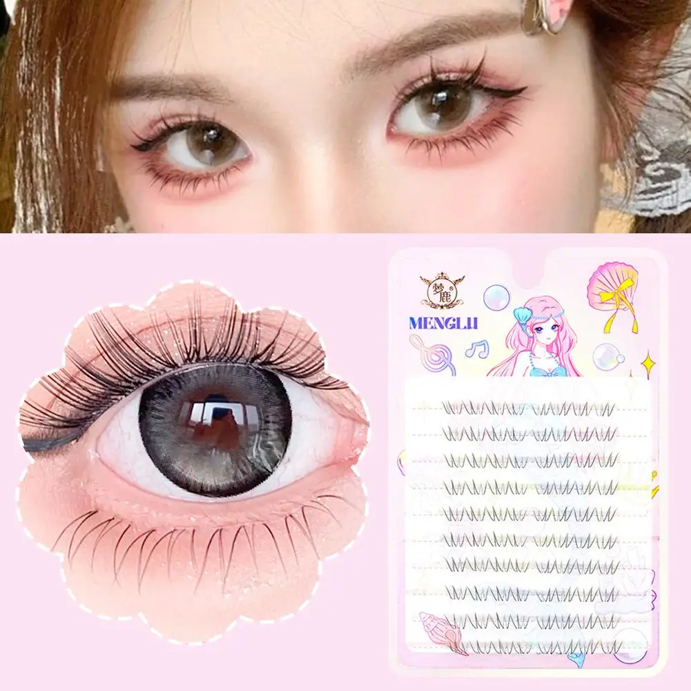 5-6 مللي متر الهواء السفلي الرموش الطبيعية مجزأة تحت جلدة ماكياج مانغا جلدة رمش ماكياج أداة أسفل W0P8 #3