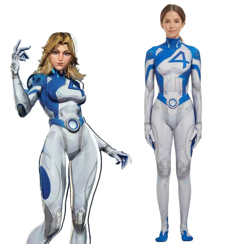Rivals Controversy Abrigo ajustado invisible para mujer cos Susan Storm Anime mono Cosdea