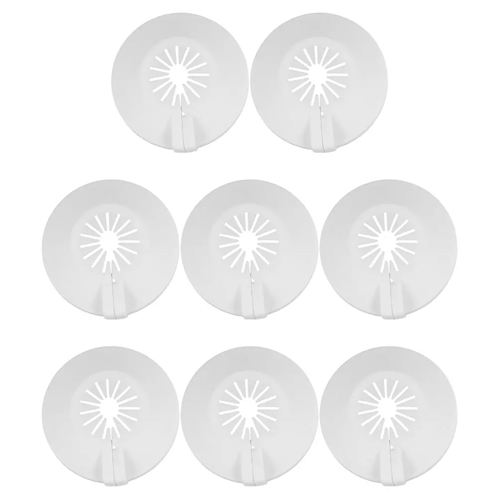 8 Pcs 화재 스프링클러 노즐 장식 커버 천장 트림 플레이트 스커트 플라스틱 링