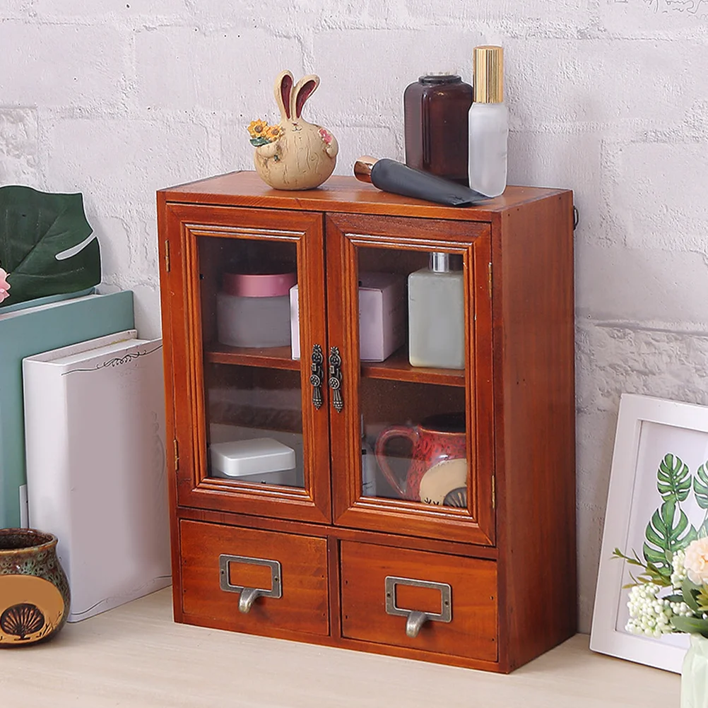 Cajonera multicapa, estante de exhibición de madera para escritorio, escaparate de figuras, estante para figuras, soporte de almacenamiento blanco