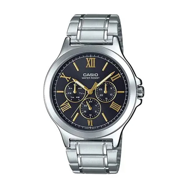 CASIO LTP-V300D Women's Analog Watch, Stainless Steel Band, Multi-Function Dial, 30M Water Resistant, Casual Business Wrist Watc