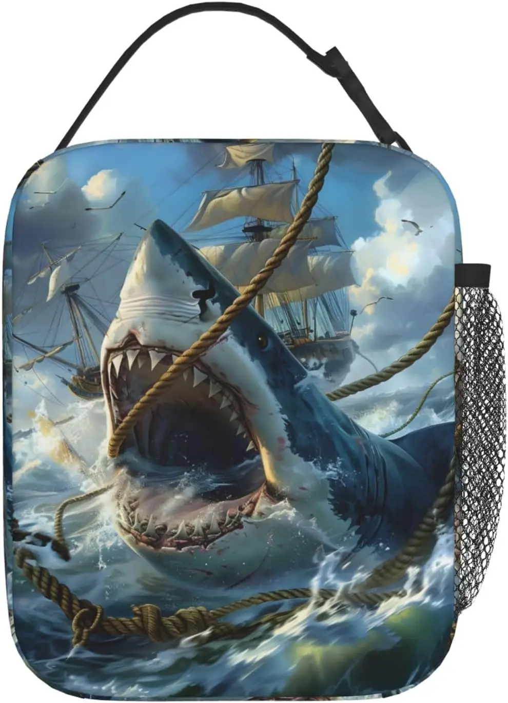 Shark Lunch Box for Women Men Boys Kids, Insulated Cooler Lunch Bag