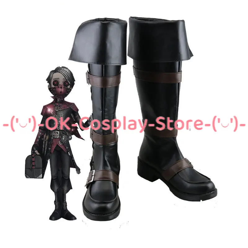 

Game Identity V Embalmer Aesop Carl Cosplay Shoes Red PU Leather Shoes Halloween Carnival Boots Custom Made