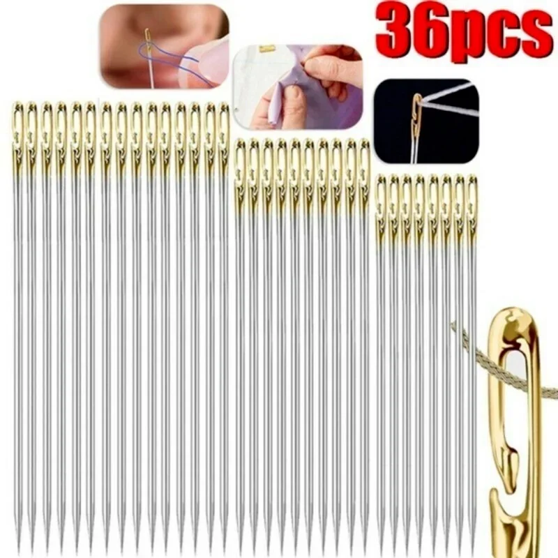 36pcs Stainless Steel Sewing Needles Set Hand Stitches Tools DIY Crafts Clothing Embroidery Sewing Accessories Home Needles Tool