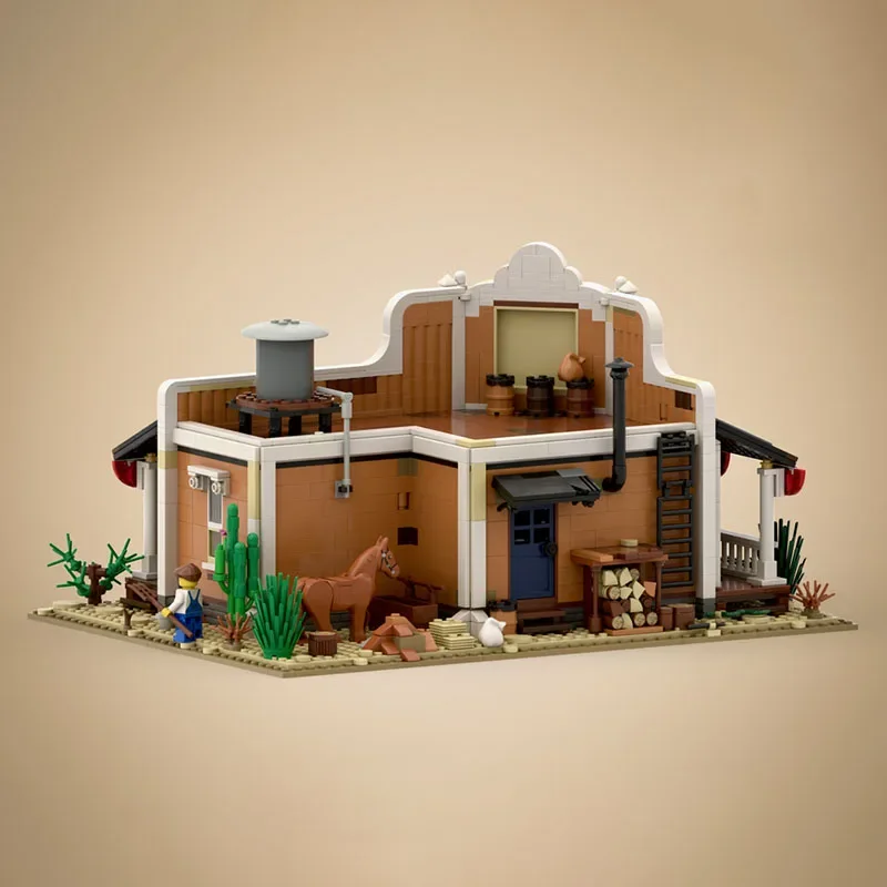 Moc Bausteine Architektur Modell Mittelalterlichen Grenze Klinik Modulare Bausteine Geschenk kinder Spielzeug DIY Montage Set