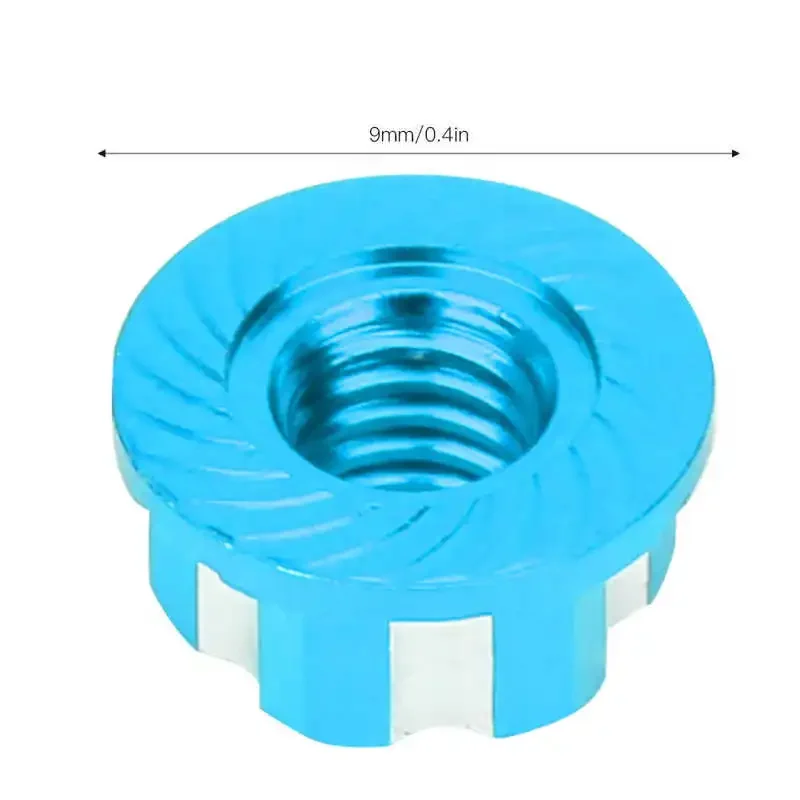 4 pezzi M4 intaglio dadi esagonali in lega di alluminio adatti per HSP Sakura D3 D4 1/10 RC Car