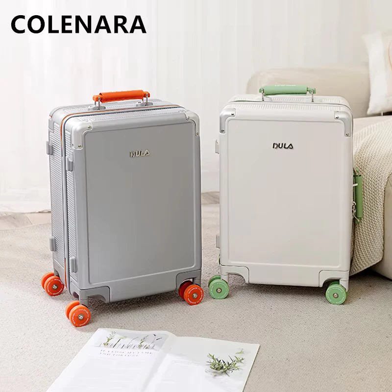 COLENARA سستة صندوق الأمتعة 24 "26" ABS + PC حقيبة تروللي بعجلات 20 بوصة حقيبة سفر نسائية مع عجلات المتداول حقيبة #1