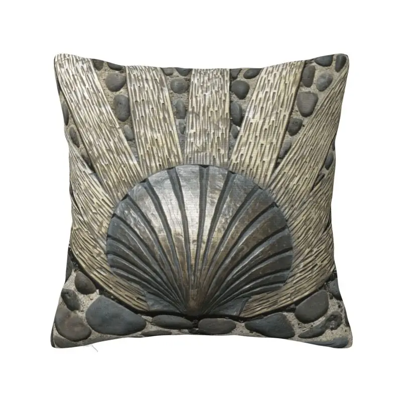 Custom Nordic Scallop Shell Camino Sofa Cushion Cover Polyester Throw Pillow Case