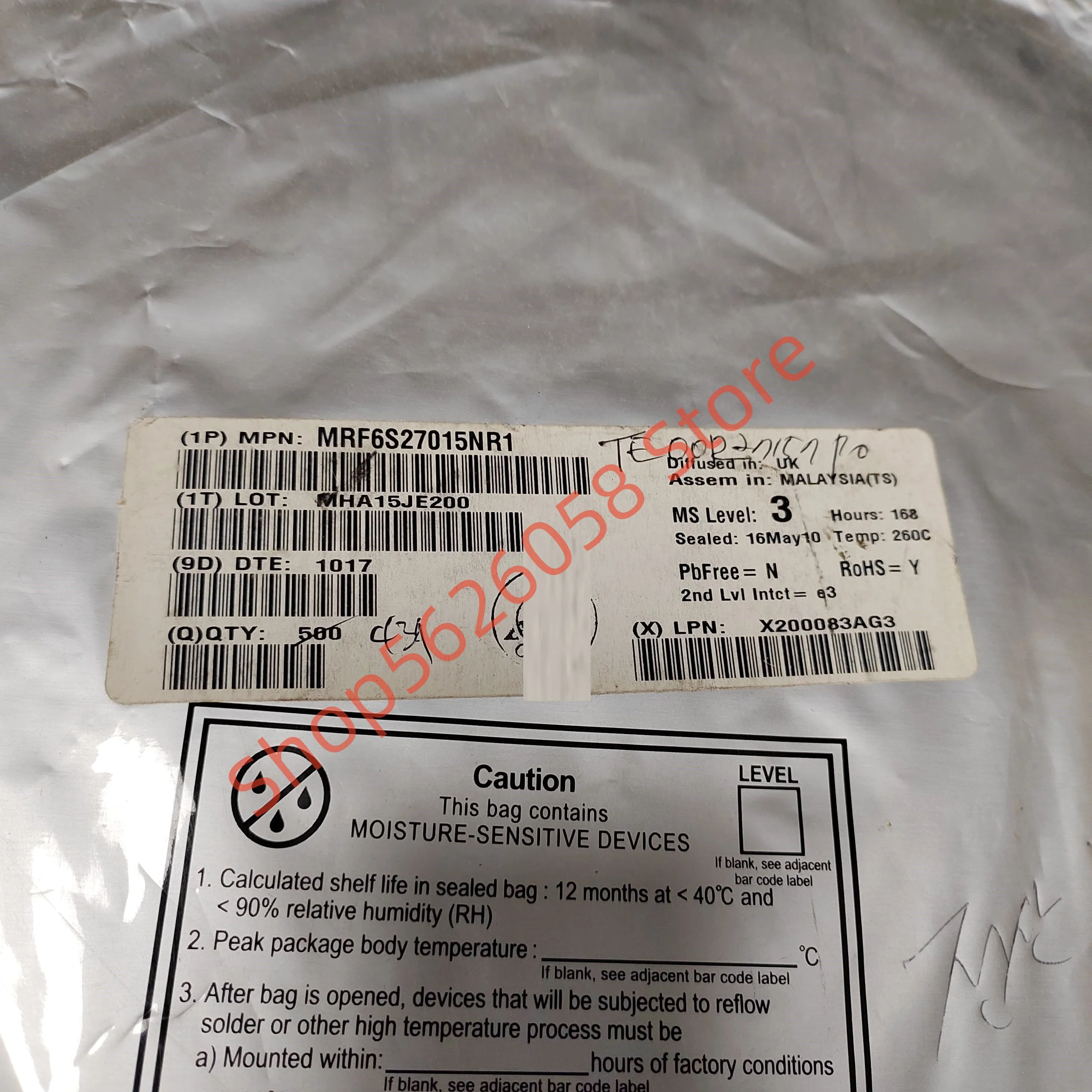 

MRF6S27015NR1 TO270 1 шт./лот оригинальный и аутентичный, бесплатная доставка