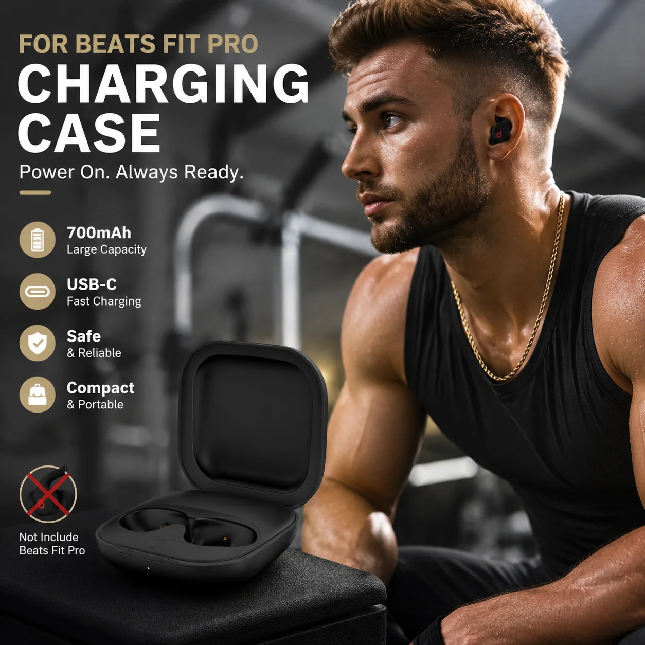 Usb C Earphone - 700mAh Battery Earphone Charging Box Charger