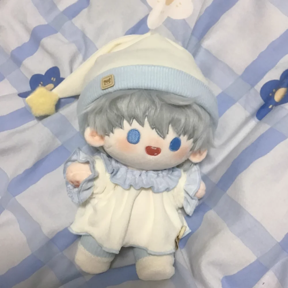 

1 set Pajamas 20cm Cotton Doll Clothes Outfit Star Hat Cotton Doll's Clothes Fashion Mini Doll Clothes 20cm Cotton Doll
