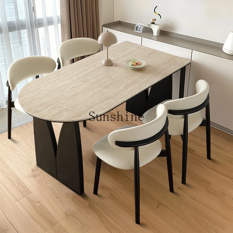 Advanced modern simple rectangular dining table home