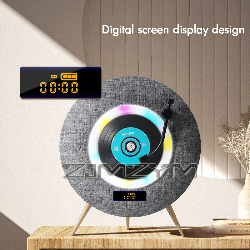 

Портативный ретро CD-плеер, встроенный Bluetooth-динамик, поддержка USB-накопителя, оптоволоконный домашний мини-HIFI-плеер, перезаряжаемый