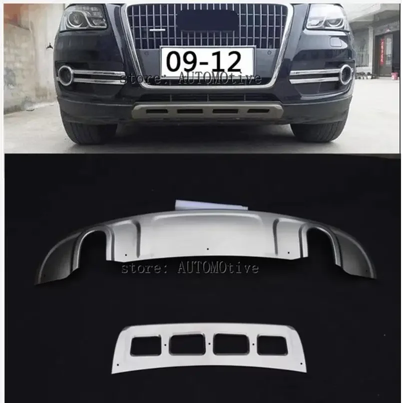 

Front and Rear bumper Skid protector Guard plate trim 2pcs For Audi Q5 2009 2010 2011 2012