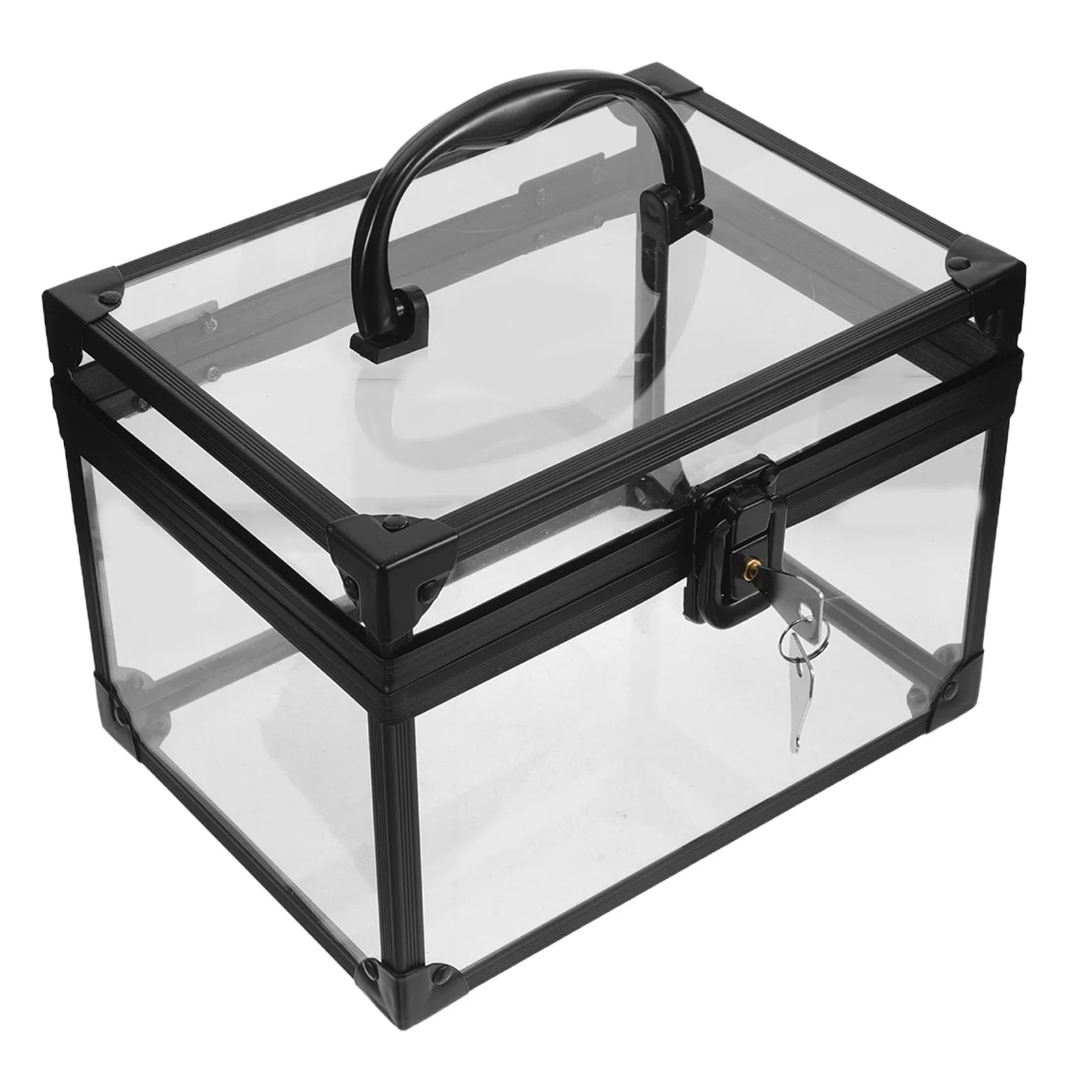 

Cd Dvd Storage Box Transparent Stackable Organizer Case Lid Handle Large Capacity Desktop Home Office Compact Dustproof Disc