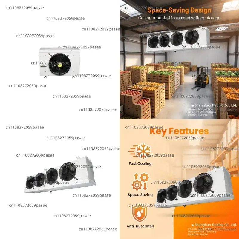 Electric Rotary Stainless Steel Defrosting Evaporator with Motor and Air-cooled Coil, for Cold Stores