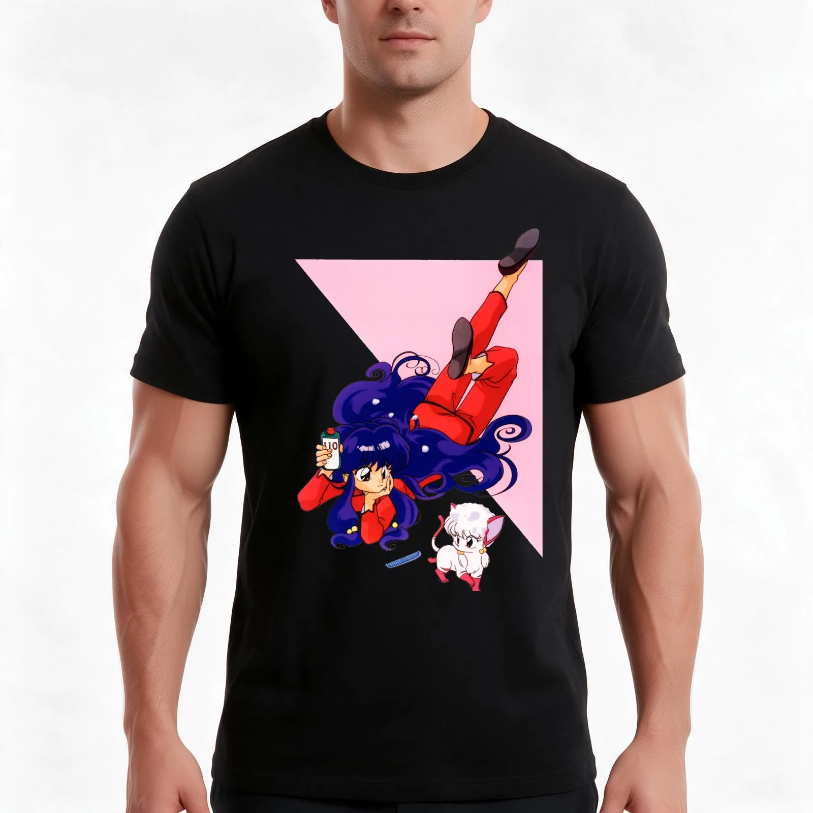 Ranma ? Shampoo v3 T-Shirt Summer Casual Cotton Tee Oversized Streetwear Tops Vintage Graphic Print Loose Fit Short Sleeve