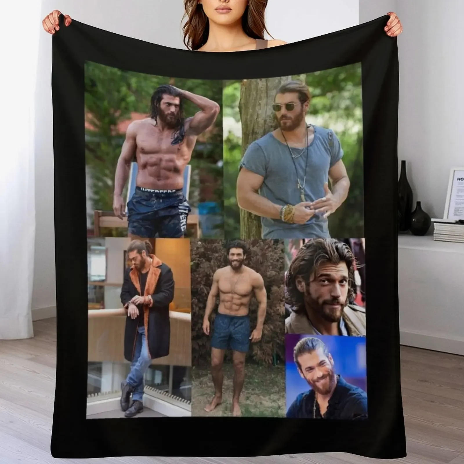 

can yaman Throw Blanket Luxury Designer Decorative Sofas Tourist Multi-Purpose Blankets