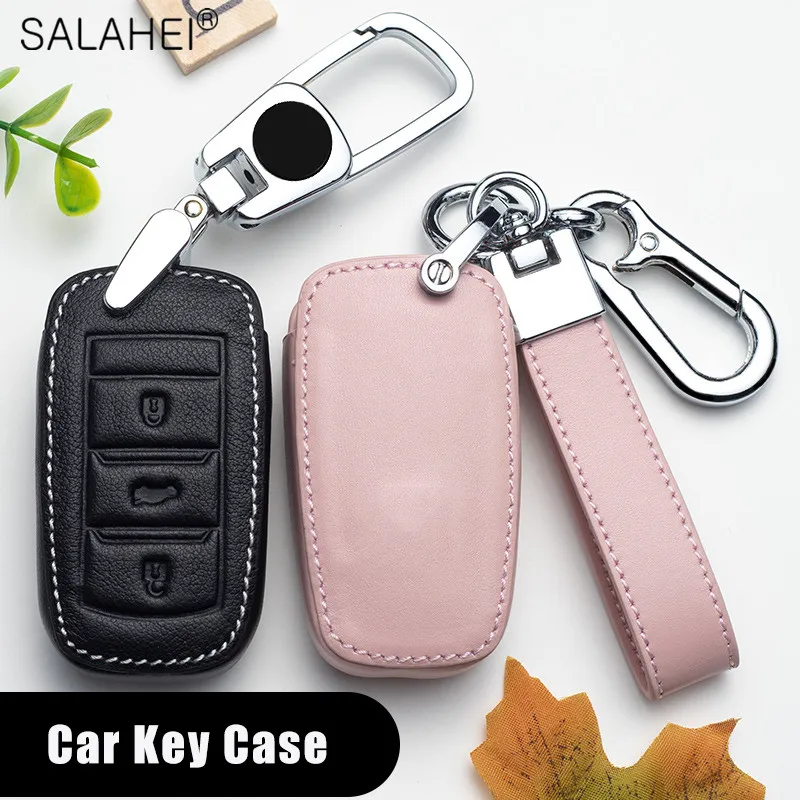 

Leather Car Key Case Cover Keychain For Changan CS35 CS55 CS75 CS85 CS95 Plus EADO RAETON CS15 V3 V5 V7 2018 COUPE 2019 2020