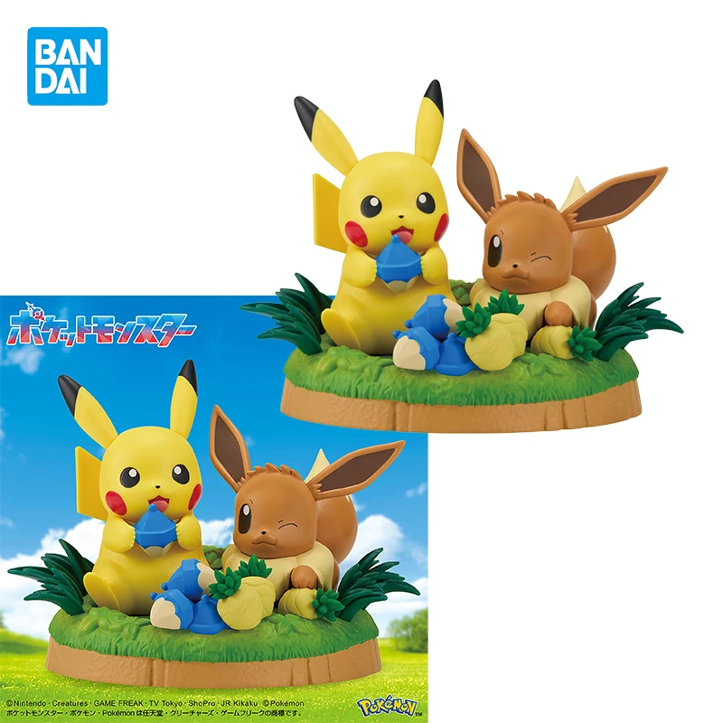 bandai-pokemon-munching-time-figure-~pikachu-e-eevee~-modellino-anime-da-collezione-regalo-decorazione-disponibile