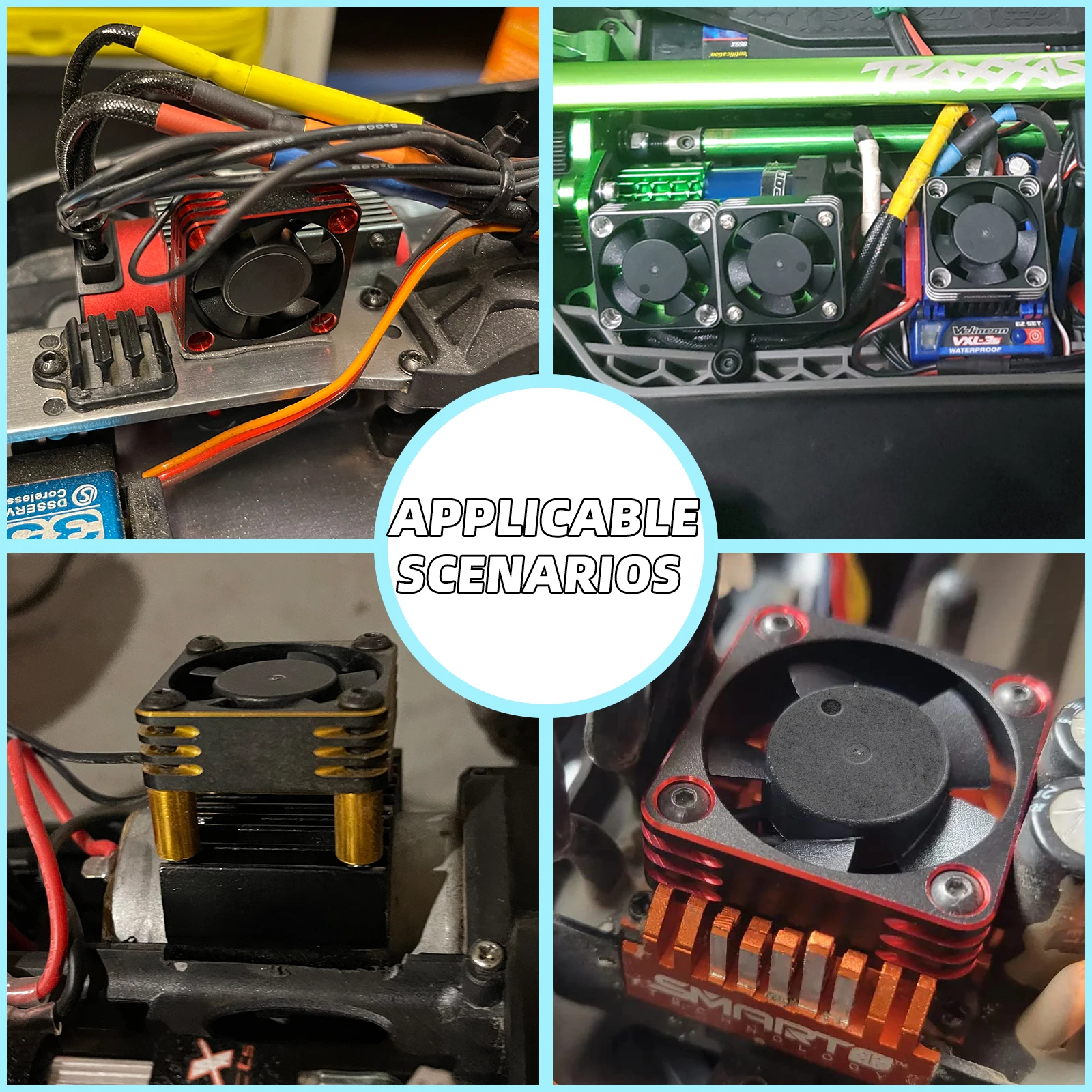 RCZIPROY RC 25mm 30mm 35mm 40mm 50mm Lüfter Lüfter RC Creeper 1/10 1/8 1/5 540 550 3650 Motor Bürstenlosen/Gebürstet ESC RC Auto – Detail 6