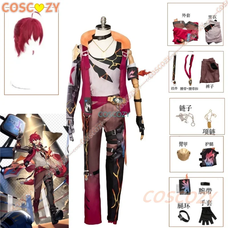 Game Honkai Star Rail Luka Cosplay Costume Wig Uniform Necklace Underworld Belobog Wildfire Boxer Halloween Party Outfit for Men