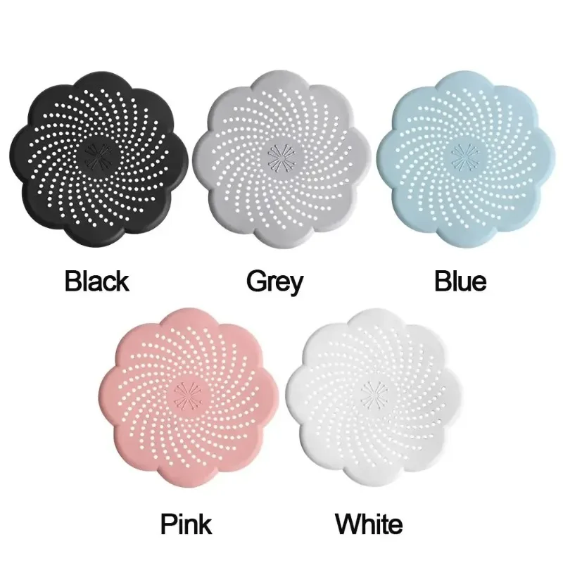 

Flower Shape Silicone Floor Drain Cover Mesh Sink Strainer Anti-blocking Hair Clean Up Waste Catcher Kitchen Bathroom Accessory