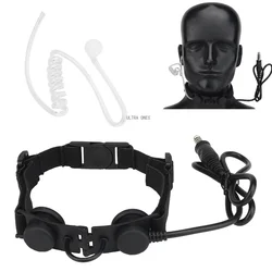 Micrófono táctico de garganta resistente NATO para walkie y caza